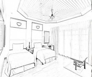 2 Double Beds Rendition